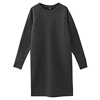 [MUJI 無印良品]女有機棉裏毛洋裝S深灰