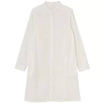 [MUJI 無印良品]女有棉二重紗織洋裝S柔白