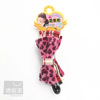 dadaisun 絨面豹紋領結香蕉夾