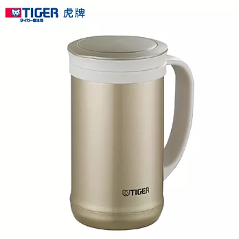 TIGER虎牌 500cc不鏽鋼保溫保冷辦公室杯_有茶濾網 MCM-T050 (香檳色)