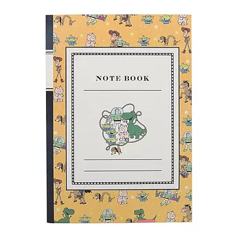 《sun-star》玩具總動員歡樂元氣系列B5膠裝筆記本(滿版圖案黃)