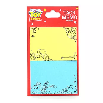 《sun-star》玩具總動員歡樂元氣系列螢光自黏便條紙(黃藍胡迪)