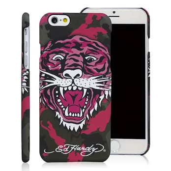 ED HARDY IPHONE 6 (4.7吋)保護殼-粉紅迷彩老虎