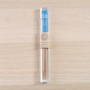 【PALETTE】美式鄉村環保木筷18cm(藍)
