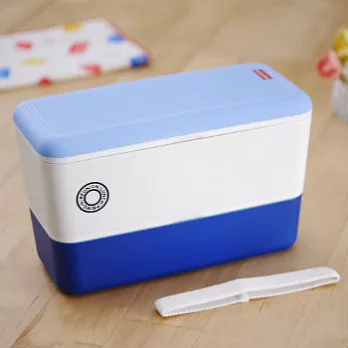 【Prime Nakamura】經典丹寧長形雙層便當盒730ml(SB)