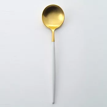 GOA WHITE MATT GOLD 餐用湯匙