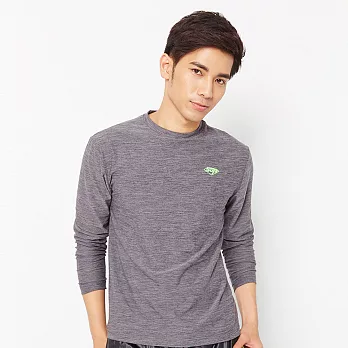 FIVE UP-麻花色圓領保暖衣M麻花灰