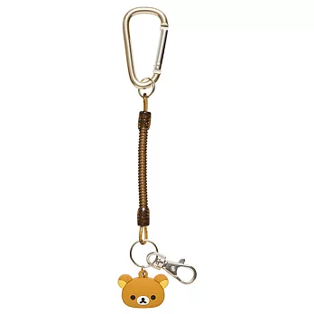 San-X 懶熊悠閒系列造型公仔彈簧鑰匙扣。懶熊