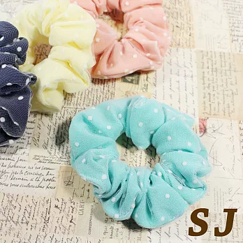【SJ】日韓百搭雪紡點點雙層圈束-甜美綠