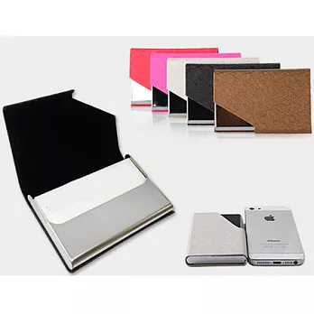 不鏽鋼商務時尚名片夾玫紅