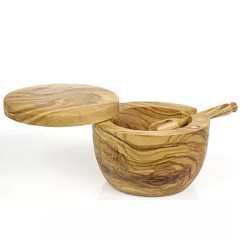 【LE VENT】橄欖木調味料盛罐（旋轉蓋）