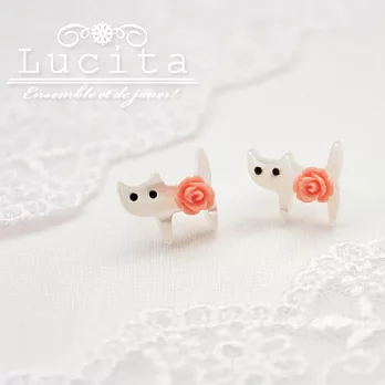 Lucita 韓國秋冬新品 粉紅玫瑰與小貓的邂逅