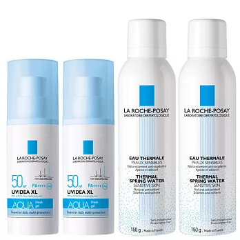 LA ROCHE-POSAY理膚寶水 全護水感清透防曬露UVA PRO SPF50 PA++++ 透明色保濕組