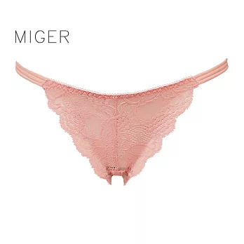 [MIGER密格內衣]彈性細帶蕾絲低腰三角內褲-ca103-台灣製-FREE柑色