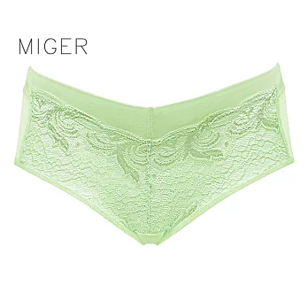 [MIGER]綺麗蕾絲中低腰三角內褲-6932-台灣製-FREE綠色
