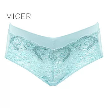 [MIGER]綺麗蕾絲中低腰三角內褲-6932-台灣製-FREE水色