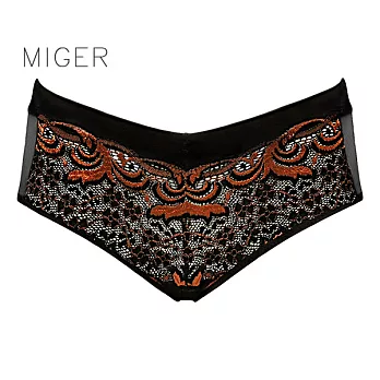 [MIGER]綺麗蕾絲中低腰三角內褲-6932-台灣製-FREE黑色