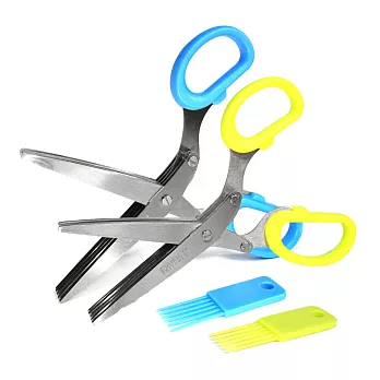 Family Kitchen不銹鋼五層快捷蔥花剪(顏色隨機出貨)