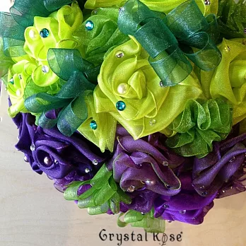 DIY輕鬆折折-手作緞帶玫瑰組合(秋葉漫步)