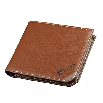 AmaZing 做工非凡潮流行走截角橫款男用短夾 (4色可選)棕色