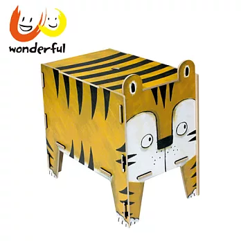 德國Werkhaus 木製童趣動物收納箱- 老虎