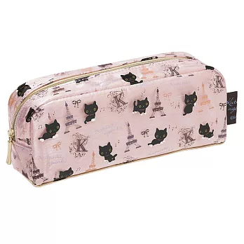 San-X 小襪貓音樂幸運草系列粉亮筆袋包。粉