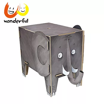 德國Werkhaus 木製童趣動物收納箱- 大象