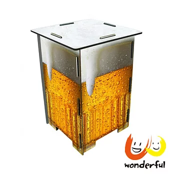 德國Werkhaus 木製彩印經典木凳 (金黃啤酒)