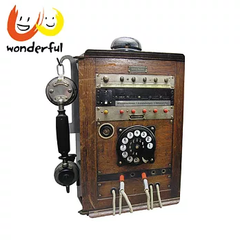 德國Werkhaus 木製復古電話造型置物櫃 (木頭色)