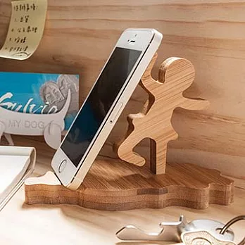 【Sylvia 典藏精品】竹製 手機座 - 芭蕾女孩