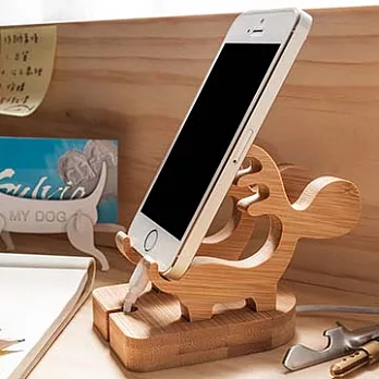 【Sylvia 典藏精品】竹製 充電式手機座 聖誕麋鹿