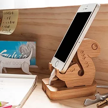 【Sylvia 典藏精品】竹製 充電式手機座 大蛇