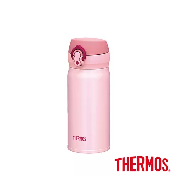 【THERMOS 膳魔師】超輕量 不鏽鋼真空保溫瓶0.35L(JNL-350-PCH)粉桃色