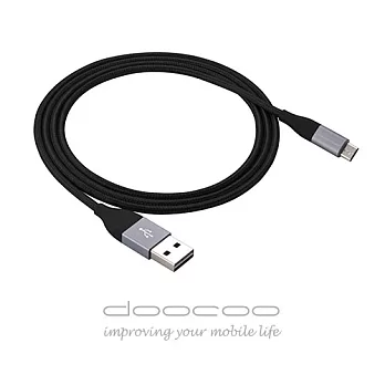 doocoo iLink III MicroUSB 尼龍編織充電傳輸線鐵灰色