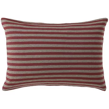 [MUJI無印良品]有機棉天竺粗紋枕套/43/暗紅