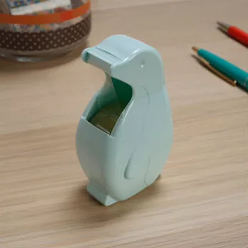 【NICHIBAN】繽紛企鵝膠帶台(湖水綠)