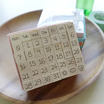 Dimanche Day By Day月曆印章組-可愛手寫款