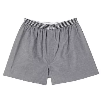 [MUJI 無印良品]男有機棉布帛前開平口褲S暗藍