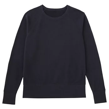 [MUJI 無印良品]男棉混彈性裏毛圓領衫XL深藍