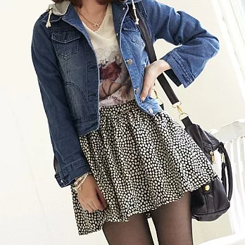 ROSE。華麗甜美波點澎蓬短裙 黑系