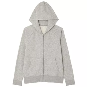 [MUJI 無印良品]女棉混彈性裏毛連帽外套S灰色