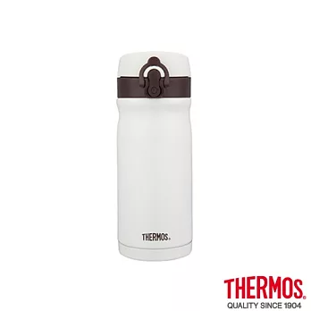 【THERMOS 膳魔師】繽紛歐蕾 不鏽鋼真空保溫瓶0.35L(JMY-352MR-VAN)白色