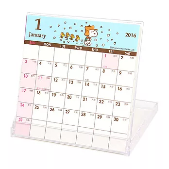 《Sanrio》SNOOPY 2016壓克力盒裝桌曆