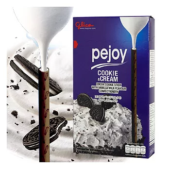 【glico固力果】 pejoy 爆漿香草黑餅乾棒 2盒入