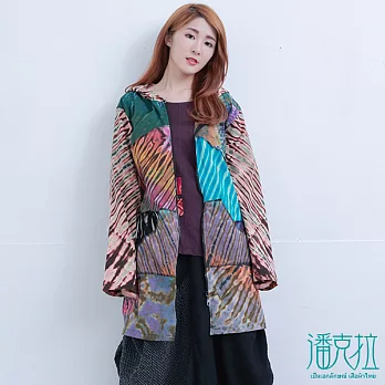 【潘克拉】全拼染連帽外套-FREEFREE彩色
