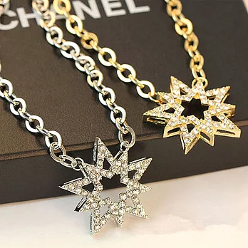 [Bling Q]滿福鑲鑽六芒星項鍊(銀)