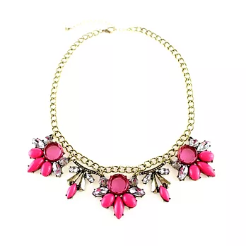 [Bling Q]多寶特色垂墜映像項鍊(紅)