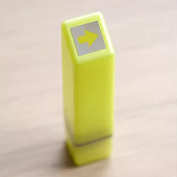 【KODOMO NO KAO】Magical 螢光浸透印章_箭頭(黃)