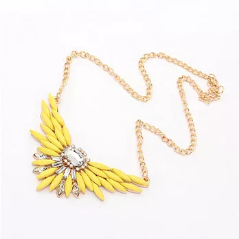 [Bling Q]多樣采石飛翔造型項鍊(黃)