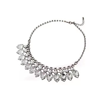 [Bling Q] 水晶貴氣典雅氣質項鍊(白)